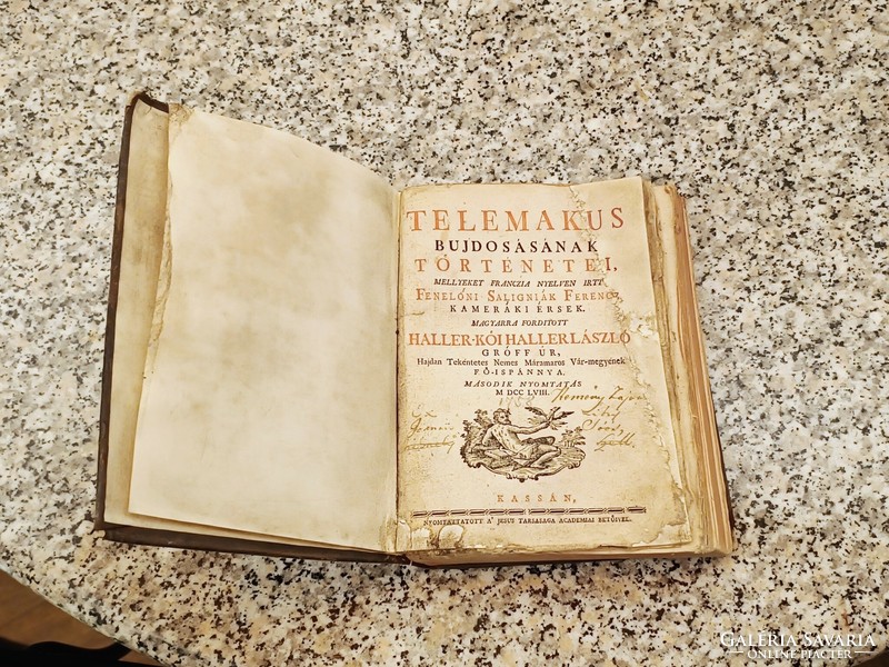 Tales of Telemachus - 1758 adventure novel in Hungarian