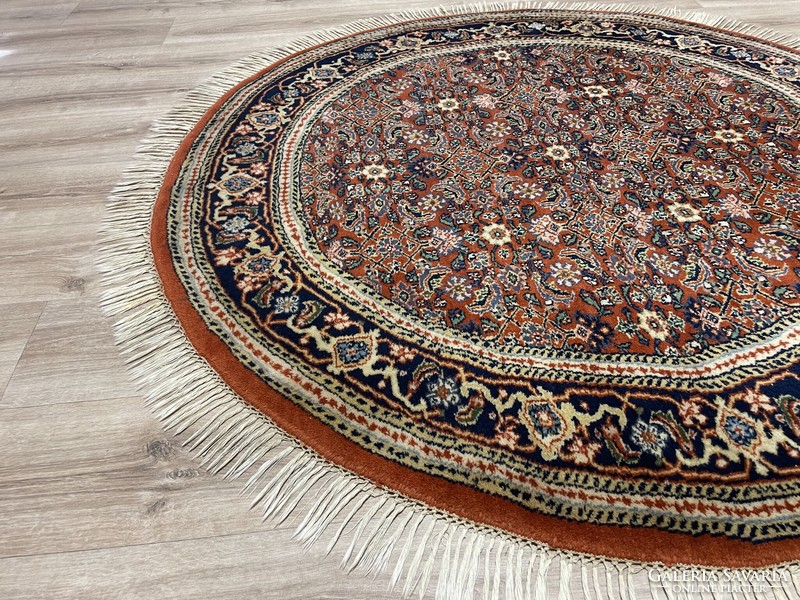 Herati - Round Indian hand-knotted woolen Persian rug, 173 x 173 cm