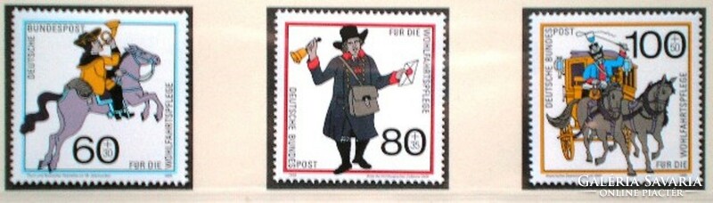 N1437-9 / Németország 1989 Népjólét : Postai kézbesítés a múlt században bélyegsor postatiszta