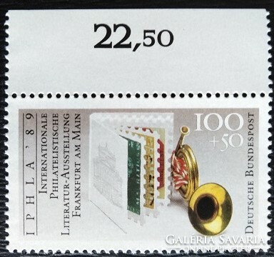 N1415sz / Németország 1989 Nemzetközi Kiállítás "IPHLA '89" bélyeg postatiszta ívszéli összegzőszám
