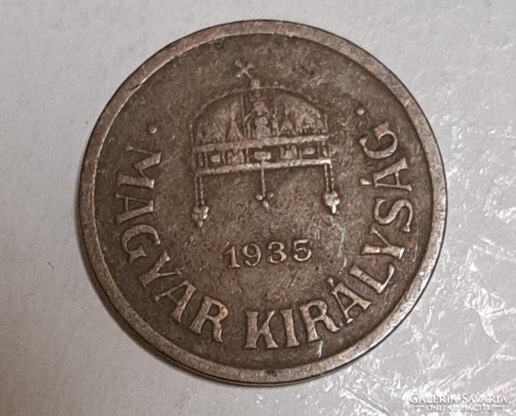 1935.  2 fillér, Magyar királyság  (841)