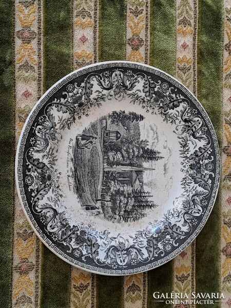Antique faience plate 14 cm