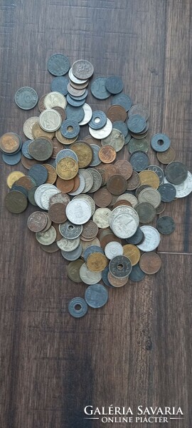 The pile of coins shown in the pictures is for sale, I did not count or measure them
