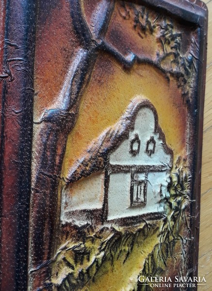 Bezdány zzolt village house leather ornament