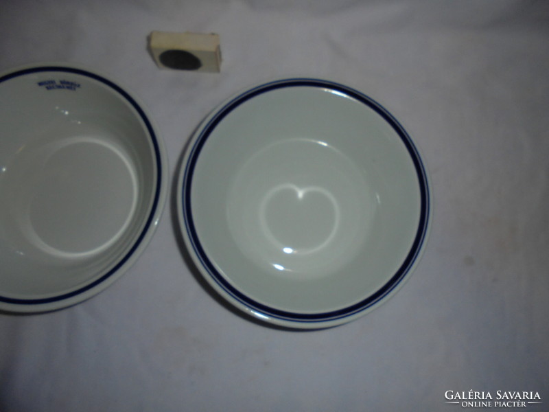 Two Lowland porcelain deep plates - together - one with the inscription 