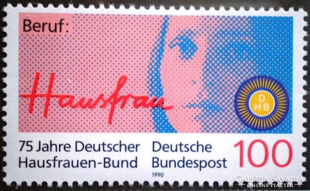 N1460 / Germany 1990 German women's society stamp postal clerk