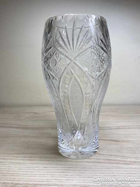 Metszett kristály váza