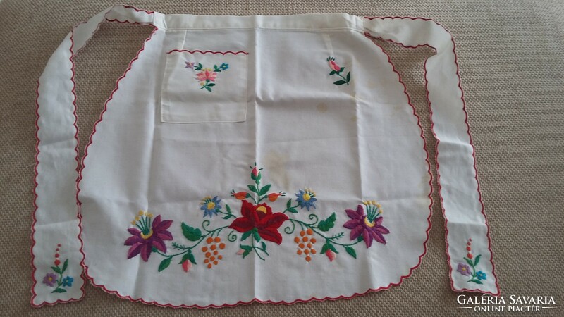 Old embroidered apron, 2 pieces together