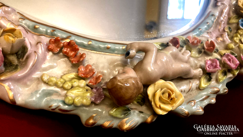 Barokk porcelán tükör