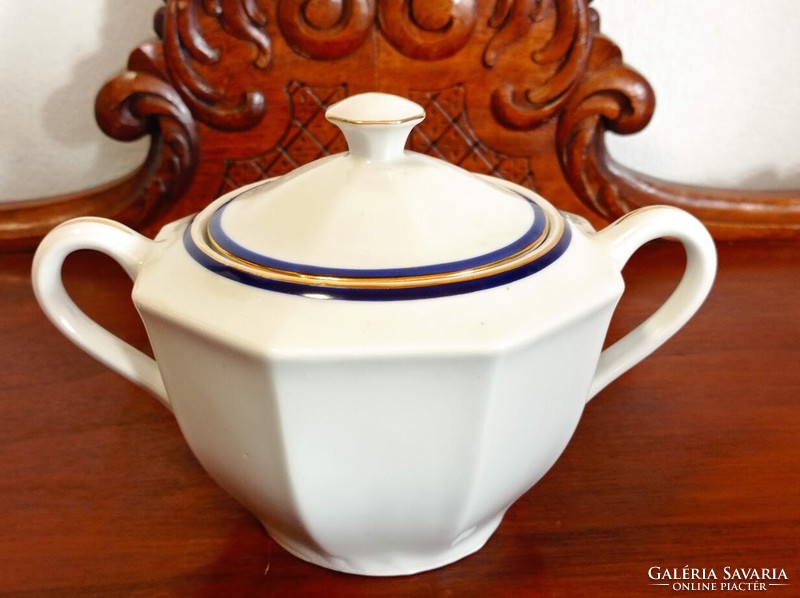 Art deco drasche/Kőbanya gilded porcelain sugar bowl
