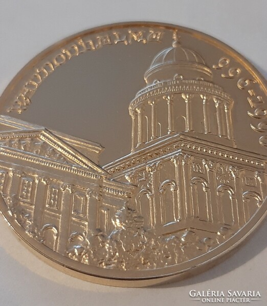 György Bognár ii. Pope John's visit to Pannonhalma gilded commemorative medal 42.5 mm