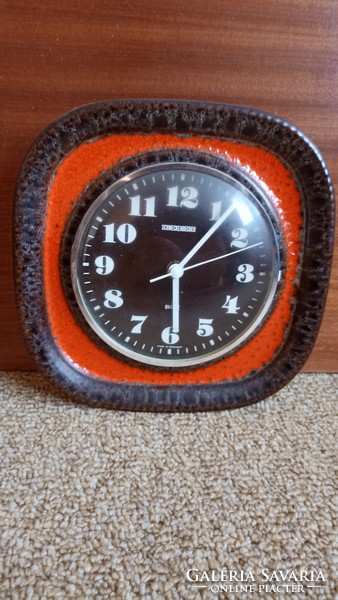 Glazed ceramic wall clock