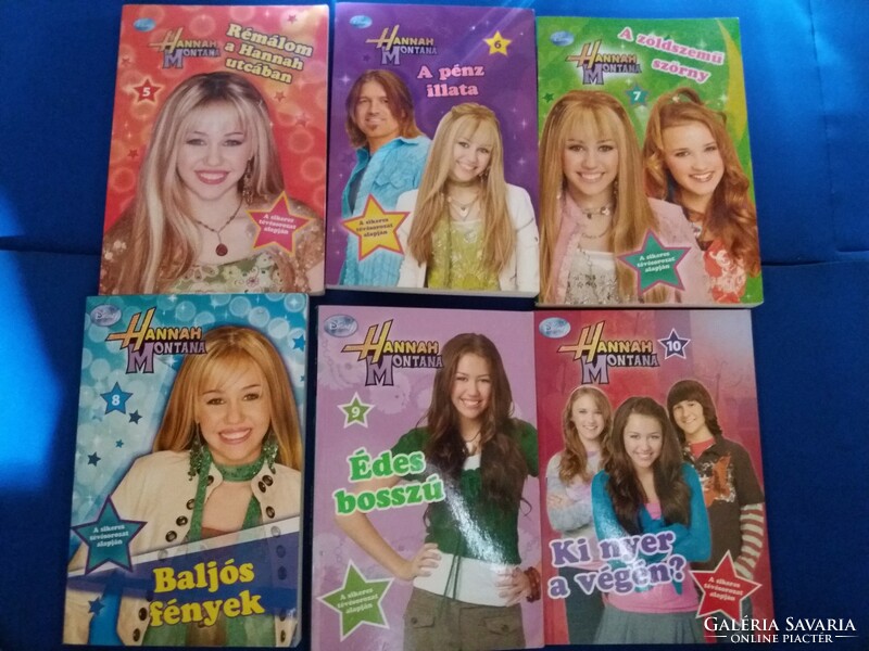 Retro disney hannah montana girls novel book package package miley cyrus 10 pcs in one according to the pictures