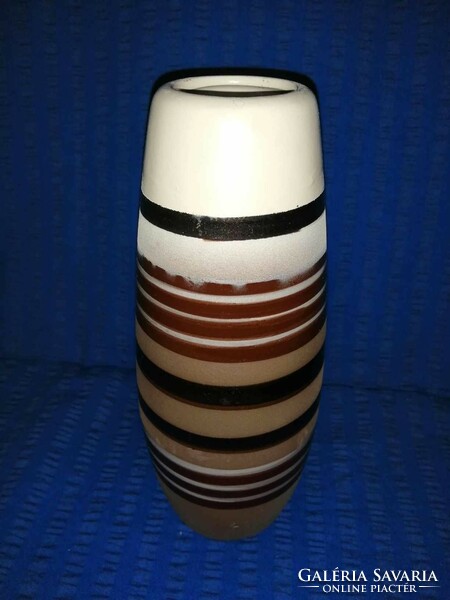 Striped ceramic vase (a12)