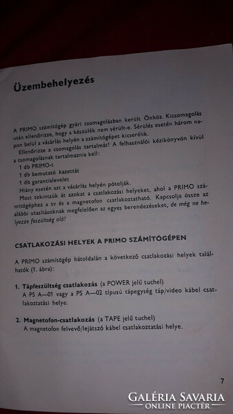 1986.Retro magyar PRIMO számítógép computer eredeti kezelési - használati utasítása a képek szerint