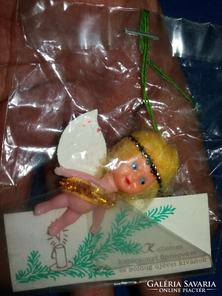 Retro Hungarian trafficker Angelka with Christmas card plastic figure unopened toy according to pictures