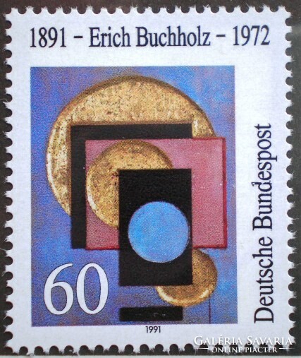 N1493 / 1991 Germany artist erich buchholz stamp postal clerk