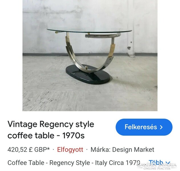 Italian art deco 1970 chrome copper glass table negotiable