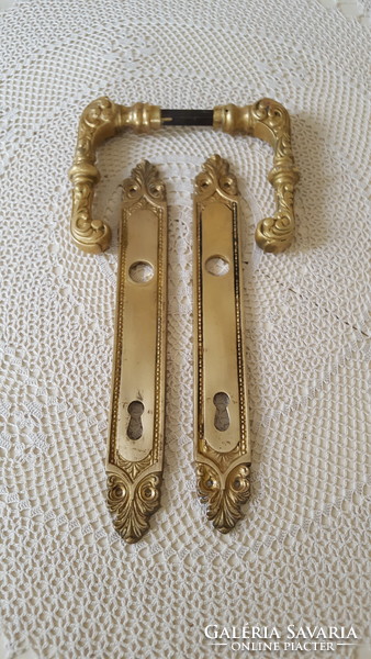 Decorative baroque solid brass handle set