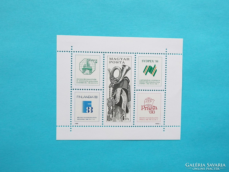(B) 1988. Stamp Exhibitions iii. Block** - (cat.: 100.-) - Description!!!