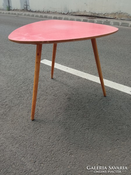 Retro, mid-century triangular table