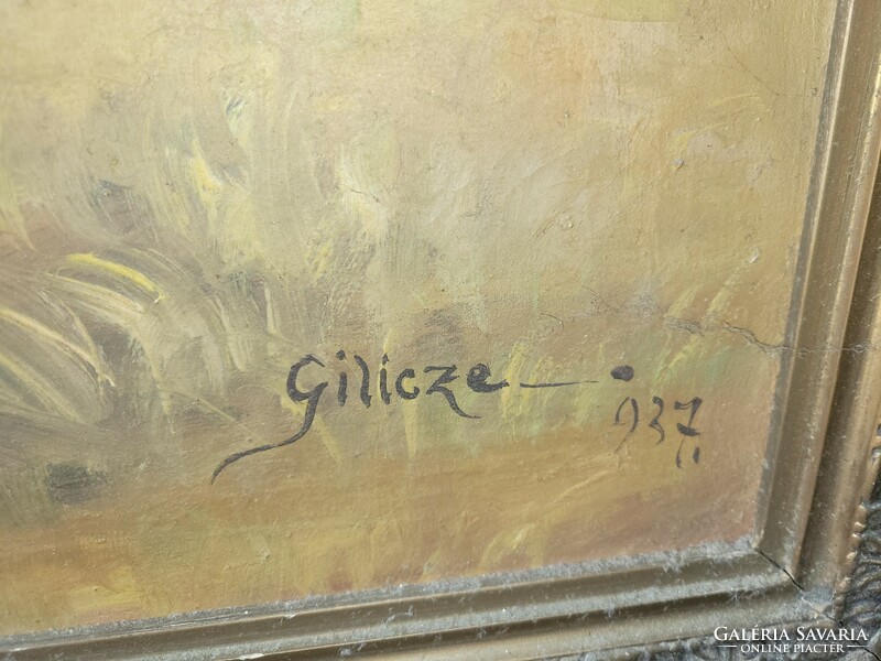 Antik gyönyörű festmény Gilicze 937 jelzéssel