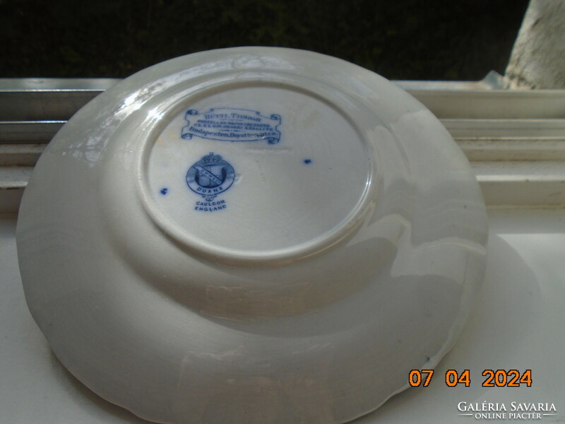 Hüttl tivadar imperial and royal court carrier English cauldon cobalt painted embossed pattern plate