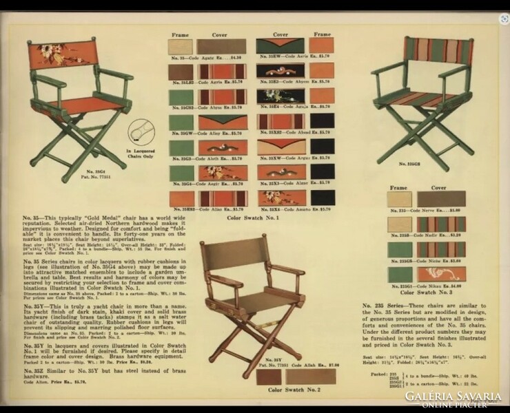 Rendezői székek 1930-as évek