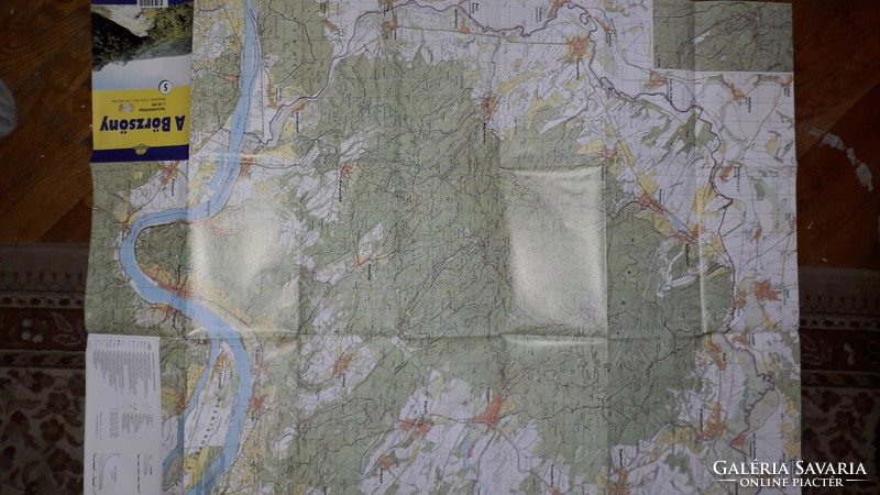 Retro fényes papír CARTOGRÁFIA kiránduló tékép A BÖRZSÖNY kiváló állapot 92 x 67 cm képek szerint