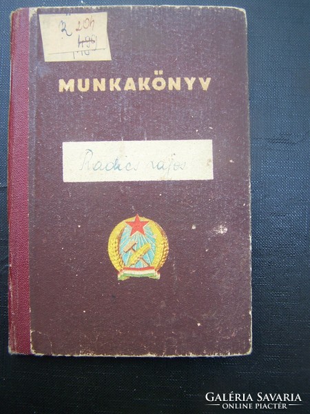 Munkakönyv 1950-ből, Rákosi címerrel