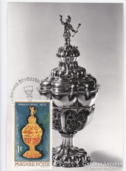 Nádasdy kupa XVI. század A Magyar Ötvösség Remekei -  CM képeslap 1970-ből