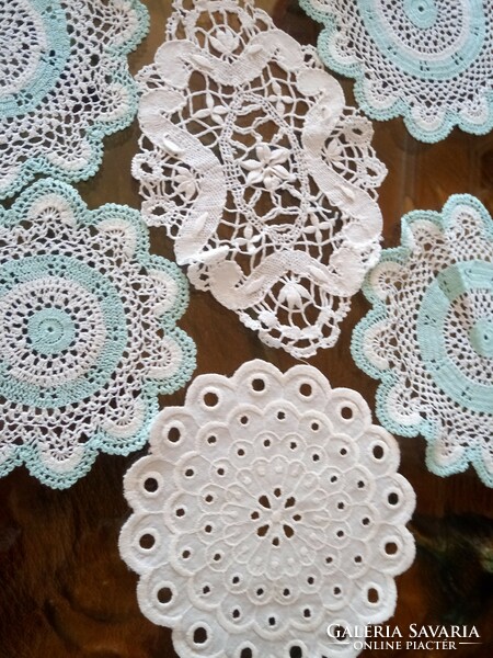6 tunder crocheted nipp coasters 15 cm atmxx.