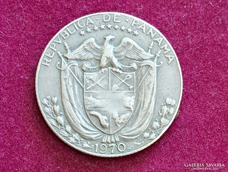 1970. Panama silver ¼ balboa (1603)