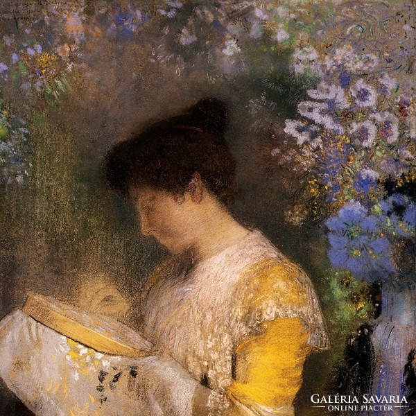 Reproduction of Madame Arthur Fontaine, 1901 by the painter Odilon Redon