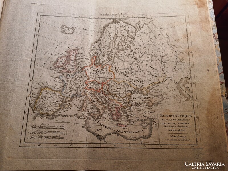 Orbis antiqui minor - 18-sheet map collection from 1815 - transversal folio!!