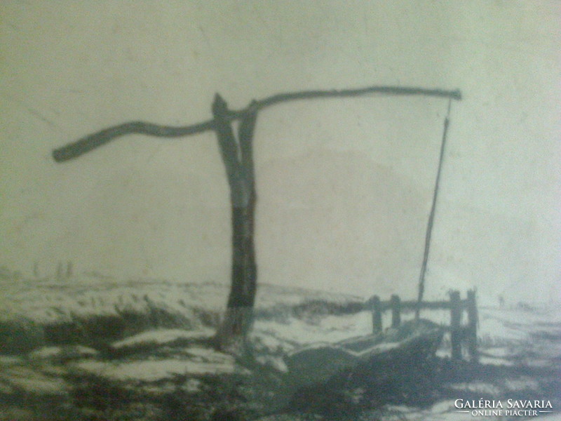 István Szőnyi: landscape with a crane, 1922