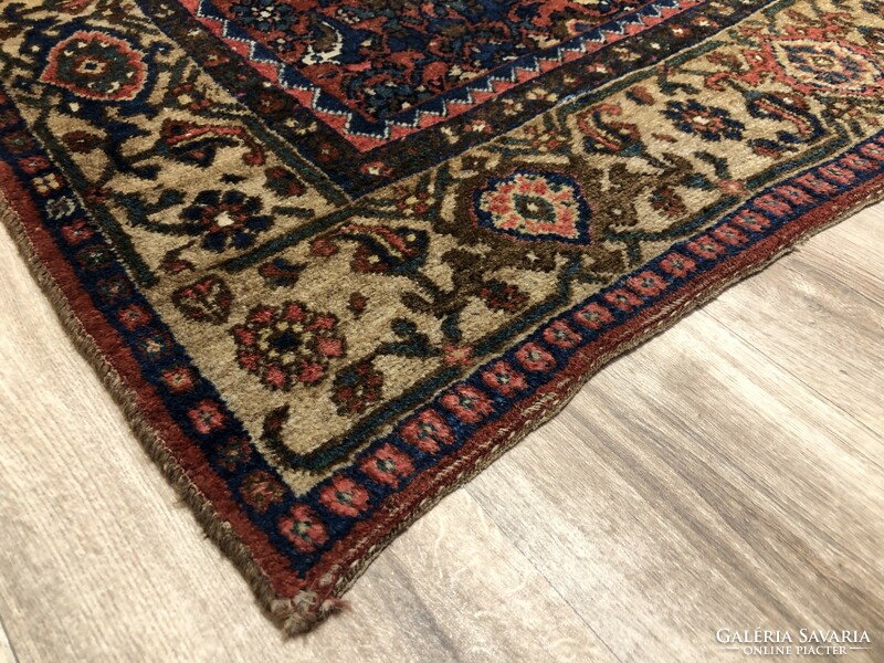 Goltogh - antique Iranian hand-knotted woolen Persian rug, 128 x 214 cm