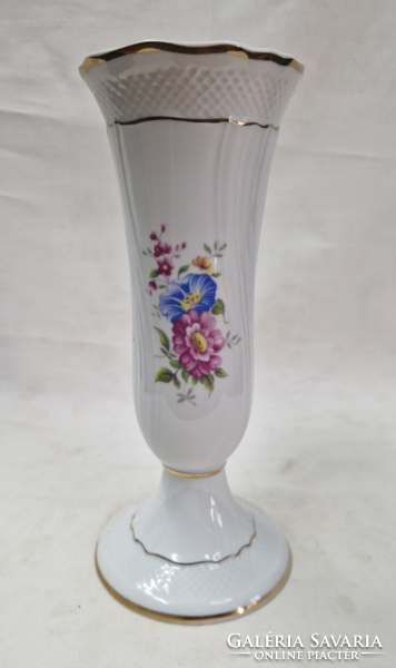 Hollóházi Hajnalka mintás porcelán váza hibátlan állapotban 21 cm.