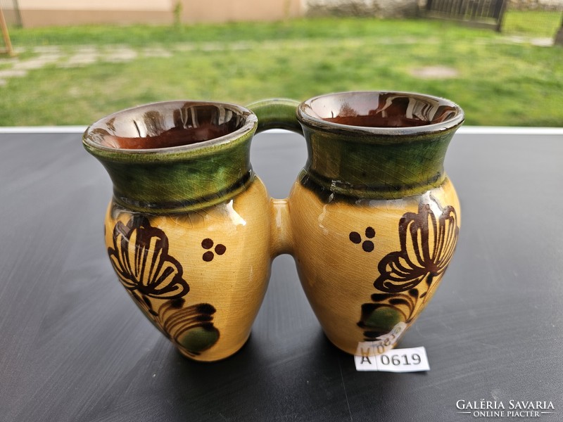 A0619 ceramic twin jug 12 cm