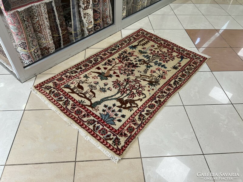 3562 Iranian tabriz hand knotted woolen Persian carpet 89x143cm free courier