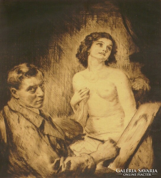 István Prihoda (1891-1956): painter with nude model