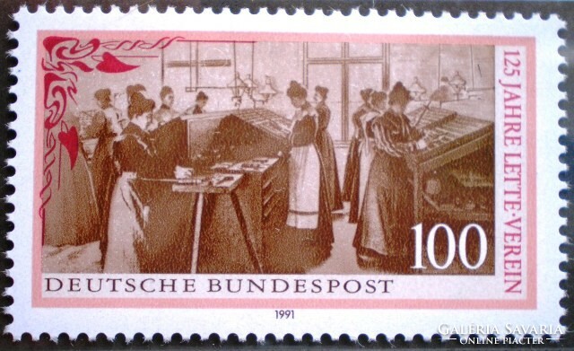 N1521 / 1991 Society of Women Printing Workers Germany stamp postal clerk
