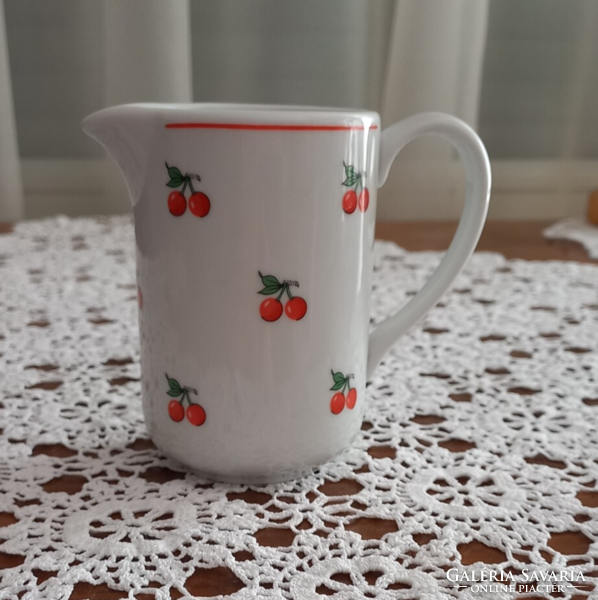 Retro, Vintage Alföldi porcelán cseresznyés tej/ tejszín kiöntő