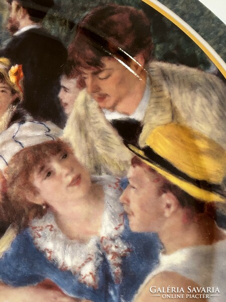 Goebel Artis Orbis: Auguste Renoir: Az evezősök reggelije porcelán falitányér/dísztányér