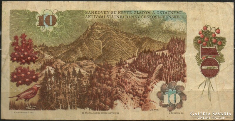 D - 159 -  Külföldi bankjegyek:  Csehszlovákia 1980   10 korona