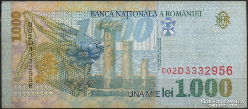 D - 146 - foreign banknotes: Romania 1998 1000 lei
