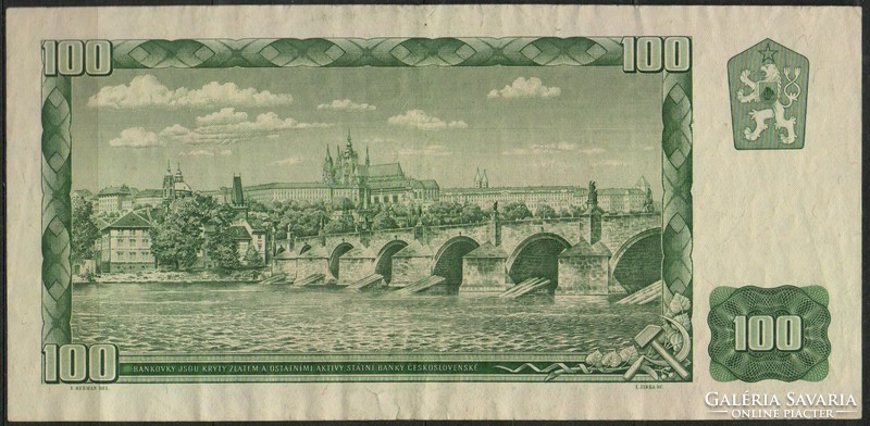 D - 149 - foreign banknotes: Czechoslovakia 1961 100 crowns