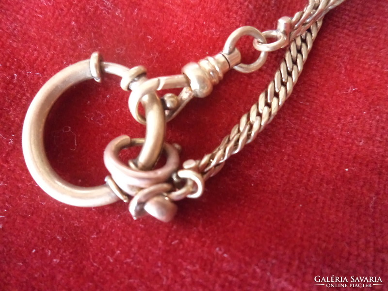 Gold-plated pocket watch chain. Flawless, circle marked.