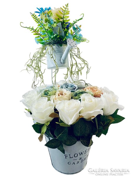Pearl rose basket + flower pot