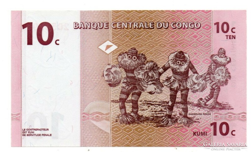 10   Centime     1997    Kongó